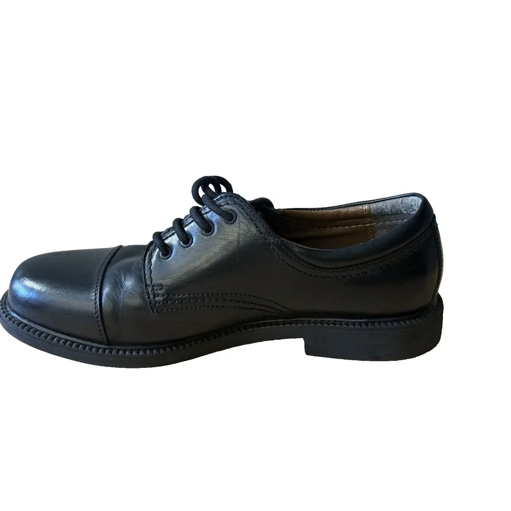 Men's Dockers Black Gordon 90-2214 Cordovan Cap Toe LaceUp Leather Oxford Sz 10W